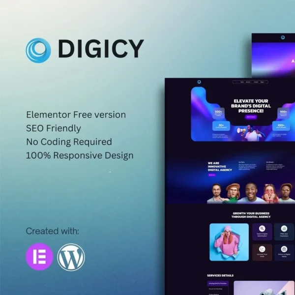 Digicy – Digital Marketing Agency Elementor Template Kit