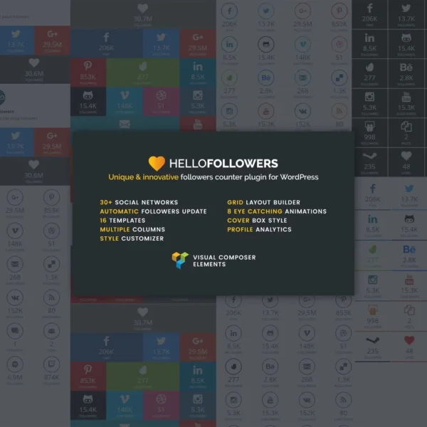 Hello Followers – Social Counter Plugin